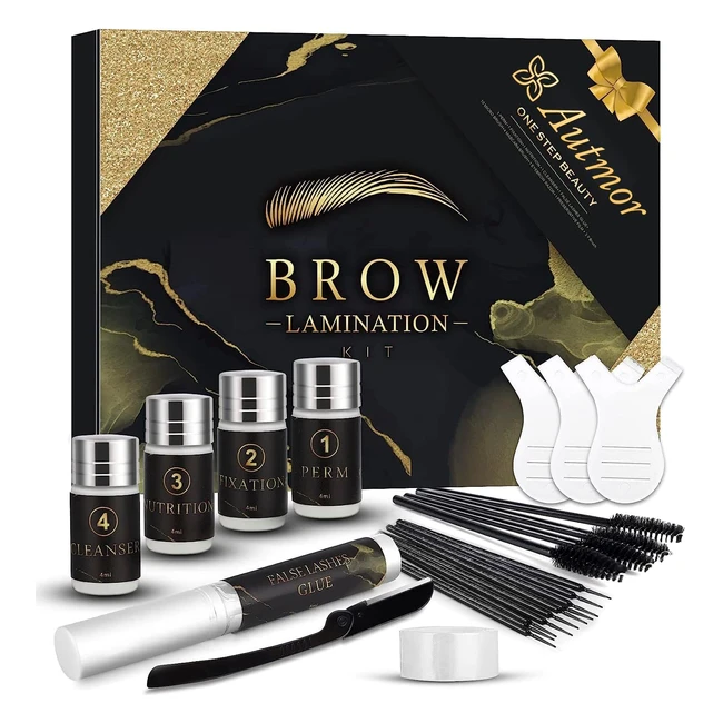 Eyebrow Lamination Kit - Professional Upgraded Formula - Lasting & Waterproof - Semi Permanent Brows - Vegan & Cruelty-Free - Limited Edition