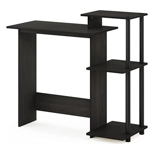 Furinno Efficient Home Laptop Desk - Compact, Elegant Design - Espresso/Black