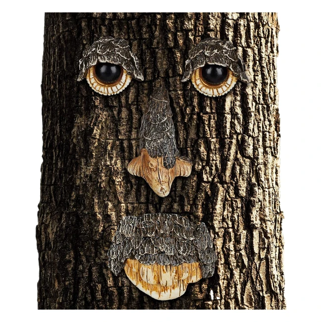 Relaxdays Tree Face 4 Pezzi - Spirito della Foresta - Resistente alle Intemperie