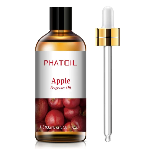 Phatoil Apple Fragrance Essential Oil - Premium Quality for Diffusers, Relaxation, Yoga, Skin Care - 100ml