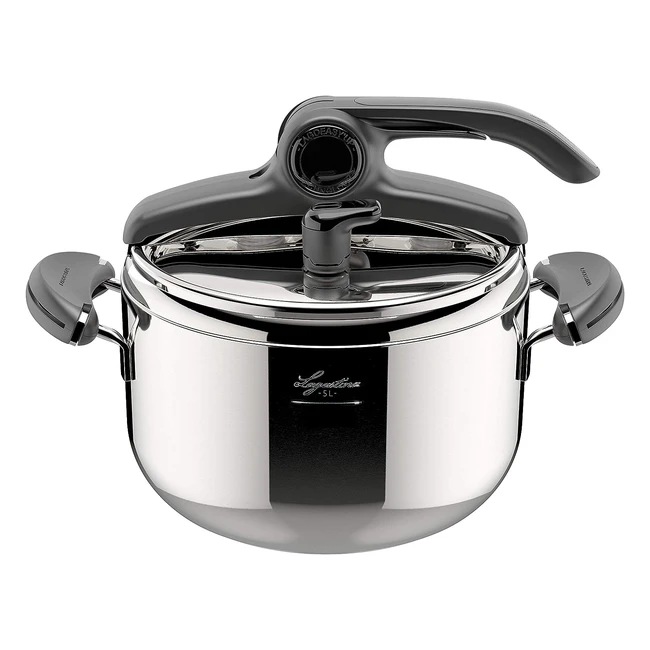 Lagostina Mia Lagoeasyup 5L Schnellkochtopf Edelstahl 1810 - 22cm, Induktion & Gas, 3-lagiger Irradialplusboden