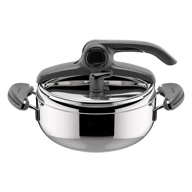 Lagostina Mia Lagoeasyup 35L Edelstahl Schnellkochtopf 22cm Durchmesser Indukt