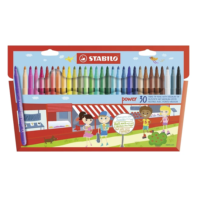Stabilo Power Fasermaler 30er Packung verschiedene Farben