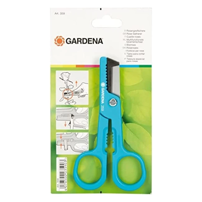 Cueilleroses de Gardena - Scateur pratique pour roses - Grattoir lavable - Inoxydable 35920