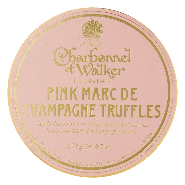 Luxurious Charbonnel et Walker Pink Marc de Champagne Truffles - 275g