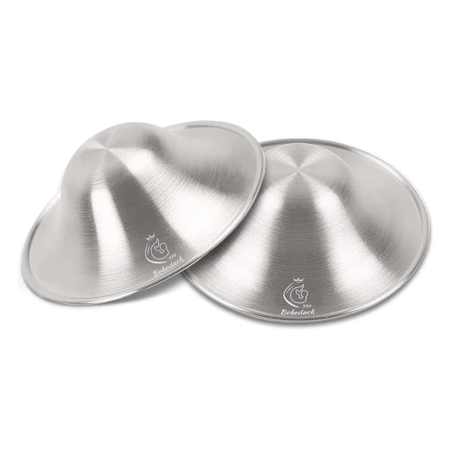 Boboduck Silver Nipple Shields - 999 Silver Cups for Breastfeeding - Essential Breast Shields for Nursing Newborns
