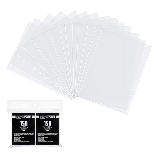 Revspoir 300pcs Sleeves Protège Cartes 66x91mm - Protection contre la corrosion - Cartes de jeu, cartes de sport