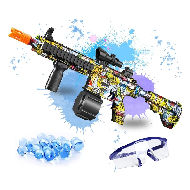 Electric Gel Blaster Pistol Automatic - 30000 Biodegradable Water Beads - Goggles - M416 Guns