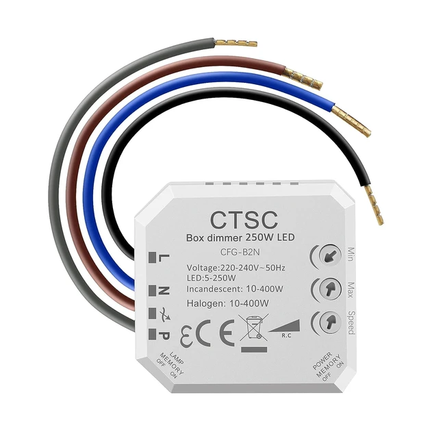 Regulador LED CTSC Trailing Edge Dimmer 220V - Silencioso y Adecuado para LED Re