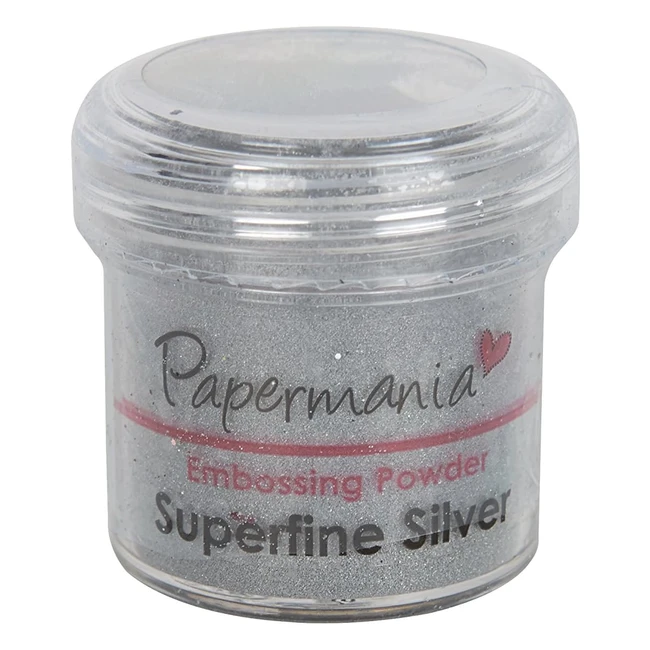 Super Fine Silver Embossing Powder by docrafts - Create Textured Raised Look - P