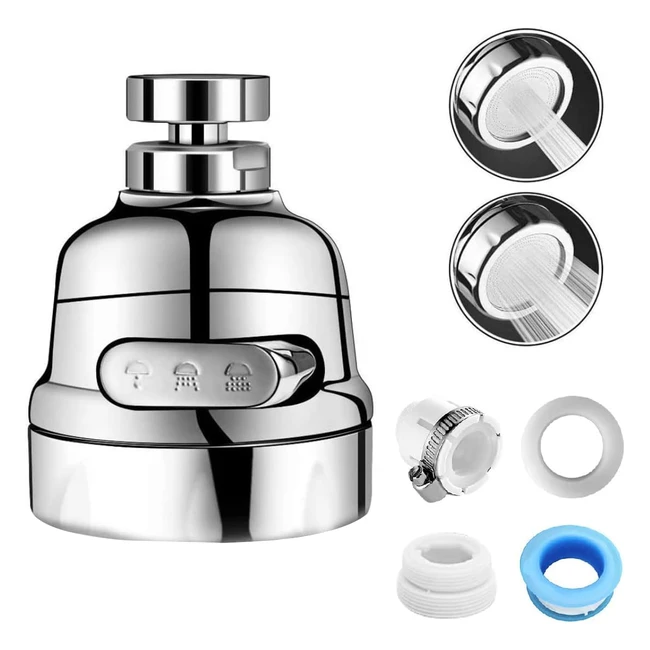 Aireador de Grifo 360 FM22M24 - Extensión Rociador - Filtro Antisalpicadura - Ahorro de Agua