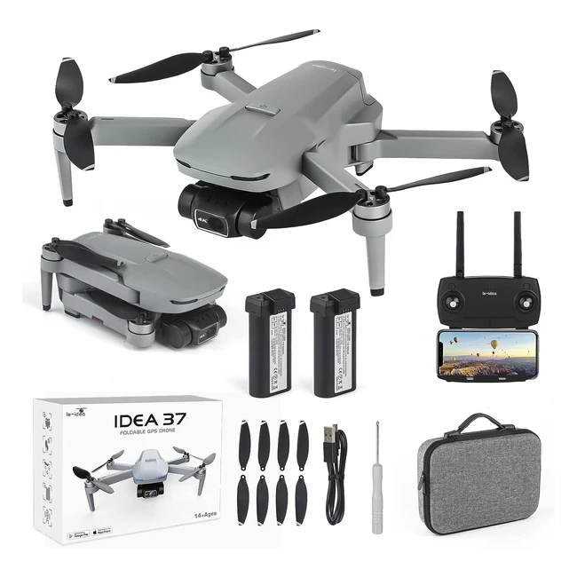 Dron IDEA37 Profesional GPS con Cámara y Gimbal de 2 Ejes - ¡Imágenes 4K y Videos 2.5K!