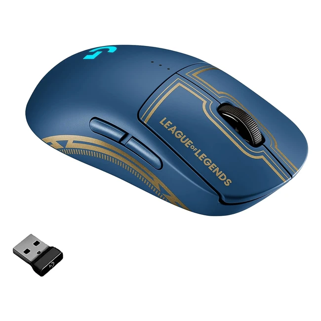 Mouse gaming wireless Logitech G Pro - Sensore HERO 25K, 25600 DPI, RGB - Edizione ufficiale di League of Legends