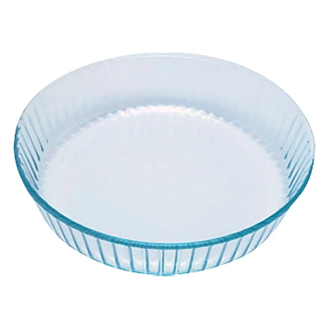 Pyrex Bake & Enjoy Plato de Flan Cocido de Vidrio 26 cm - Alta Resistencia