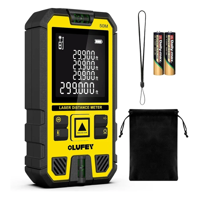 Télémètre laser numérique 50m Olufey - Mesure précise pour rénovation et chantier