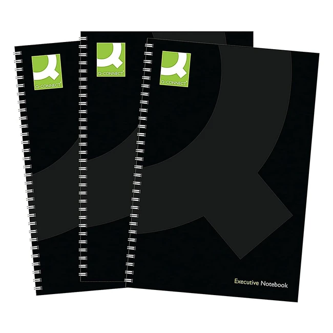 Cuaderno qconnect A5 encuadernado en alambre, color negro