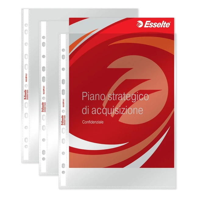 Enveloppes Transparentes Esselte Deluxe A4 - 100 Pièces