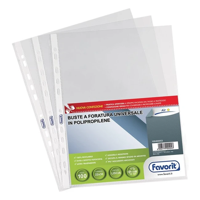 Protège-document Favorit 100460053 - Format 220 x 300 mm - Polypropylène