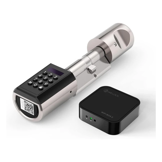 Welock PCB41WIFIBOX Gateway Elektronisches Türschloss mit Code App mit Bluetooth RFID Karten EU Profil Standard Wasserdicht IP65 Schlüsselloser Zylinder und WIFI Bluetooth Gateway Combo Kit