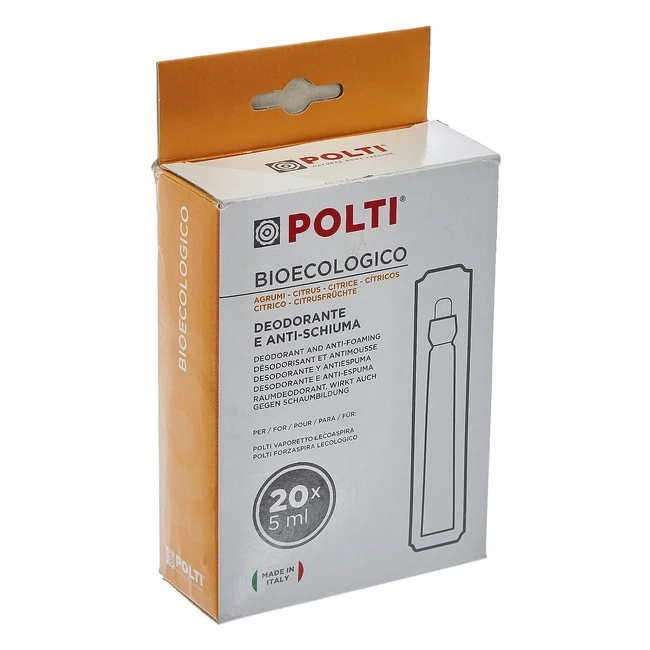 Polti PAEU0088 Bioecologica Citrus Liquid for Lecoaspira Steam Cleaners