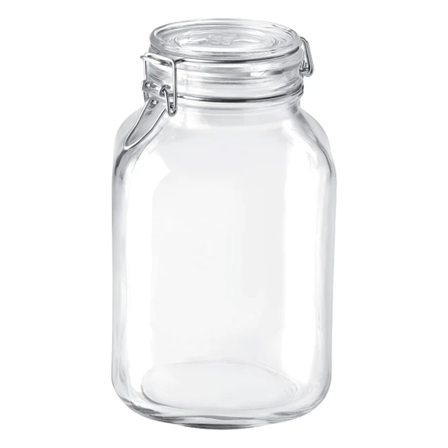 Vaso Bormioli Fido 3000 ml - Guarnizione in Gomma e Clip in Metallo