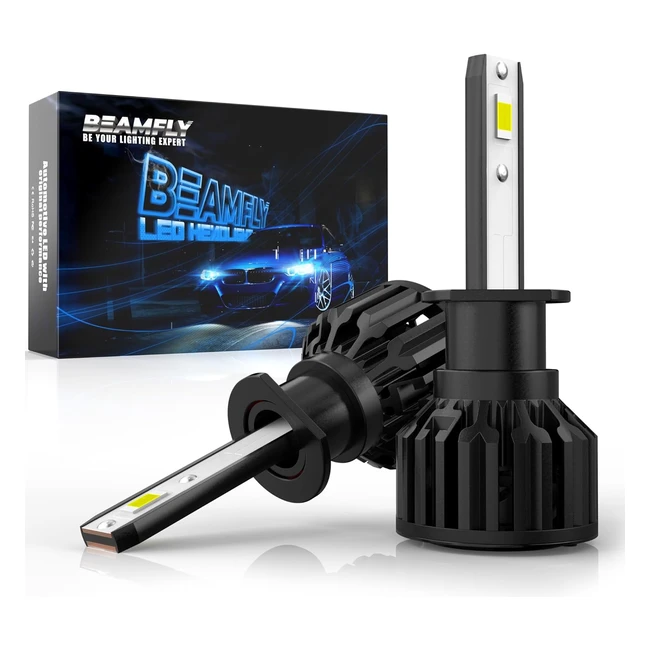 Ampoule H1 LED Voiture 16000lm 100W Kit Conversion Halogène 12V Noir 6000K