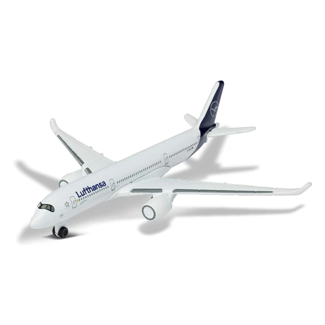 Aereo giocattolo Airbus 350 Lufthansa 11cm bianco per bambini 3 anni