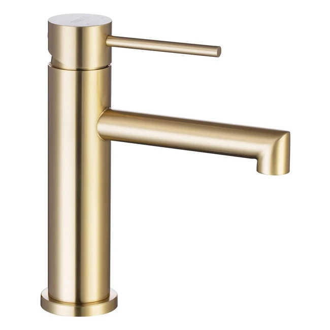 Robinet lavabo dor pour salle de bains - Design moderne - Acier inoxydable - R