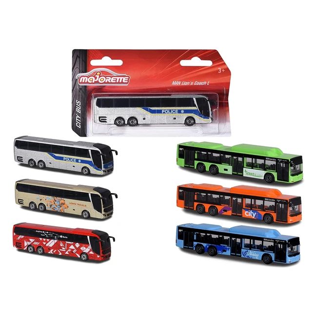 Bus Jouet Majorette 212053159 - Roue Libre et Suspension - 13cm - Enfant 3ans