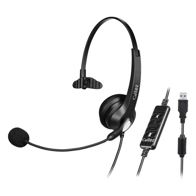 USB Headset with Microphone | Noise Cancelling | Crystal Clear Calls