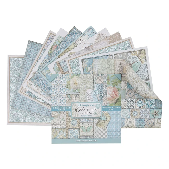Stamperia Blocco 10 Fogli 305x305 12x12 Double Face Tiles - Scrapbooking e Progetti Multimediali
