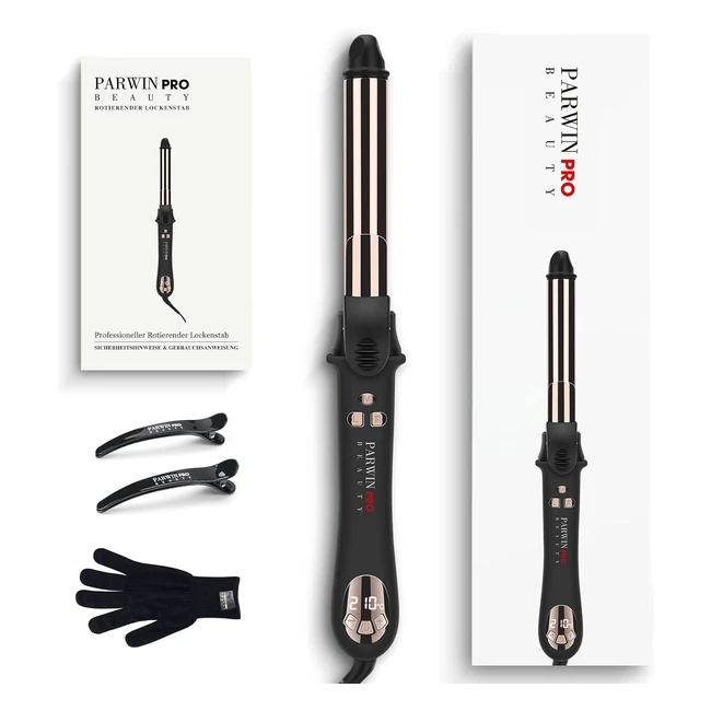 Parwin Pro Beauty 360 Rotating Hair Curler - Nano Titanium Coating - LCD Display - 120210