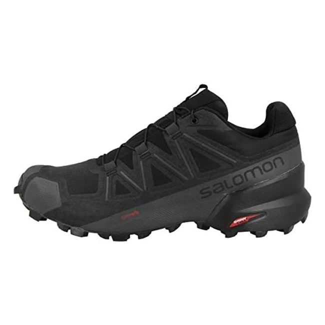 Salomon Speedcross 5 Mens Trail Running Shoes - Grip Stability and Fit - Blac