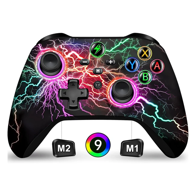 Hasacool Wireless Switch Pro Controller for SwitchLiteOLED LED Light - Multiplat