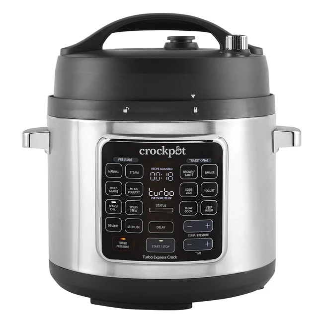 Multicuiseur Turbo Express Crockpot - 14 options de cuisson en 1 - 5.6L - 6 personnes - CSC062X