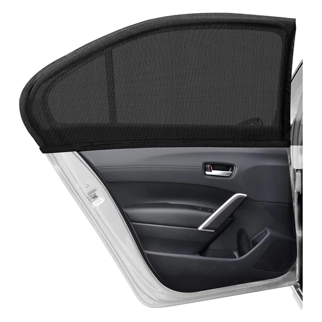 Car Side Window Sun Shades 2 Pack - UV Protection, Mosquitoes Net, Universal Car Blinds