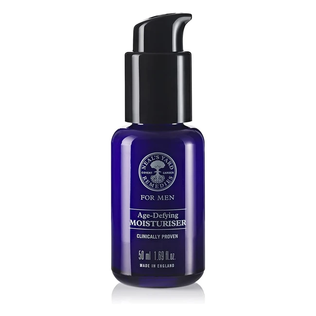 Neal's Yard Remedies Men's Age-Defying Moisturiser - Boosts Firmness, Reduces Wrinkles - 50ml