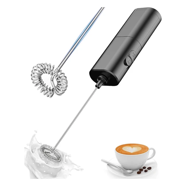 Homradise Milk Frother - Battery Powered Handheld Coffee Frother