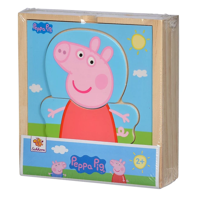 Eichhorn 109265707 Peppa Pig Umziehpuzzle - Verwandele bunte Kleidungsstücke - FSC-zertifiziertes Holz - 14-teilig