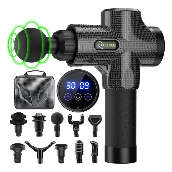 Cotsoco Massagepistole fr Rcken Nacken und Schulter - Leises elektrisches M