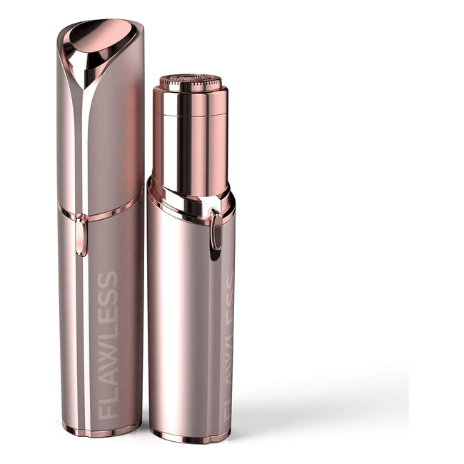 Finishing Touch Flawless Gesichtshaarentferner - Schmerzfreie Haarentfernung für empfindliche Haut - Hypoallergen - 18-kartiger vergoldeter Scherkopf - Inkl. Batterie - Blush