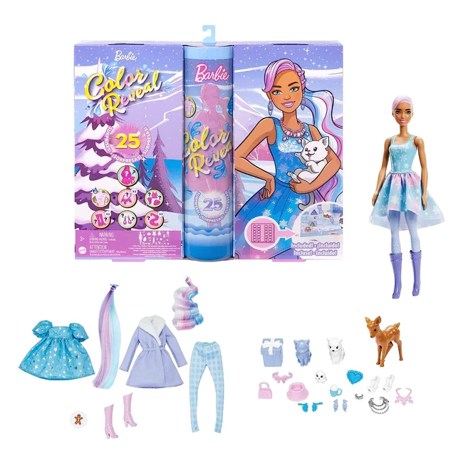 Barbie Color Reveal Advent Calendar - 25 Surprises - HJD60