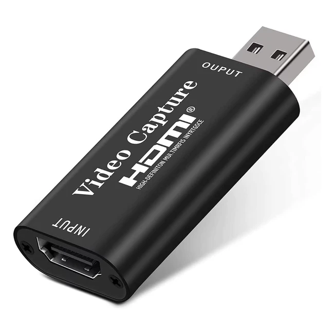Carte d'enregistrement vidéo HDMI vers USB 2.0 - Pratique pour les transmissions en direct, les salles de conférence, les enregistrements vidéo