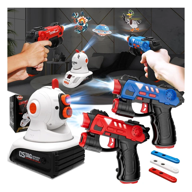 Juego de Laser Tag Vatos con Proyector - 2 Jugadores - Divertido Juguete para Niños y Niñas
