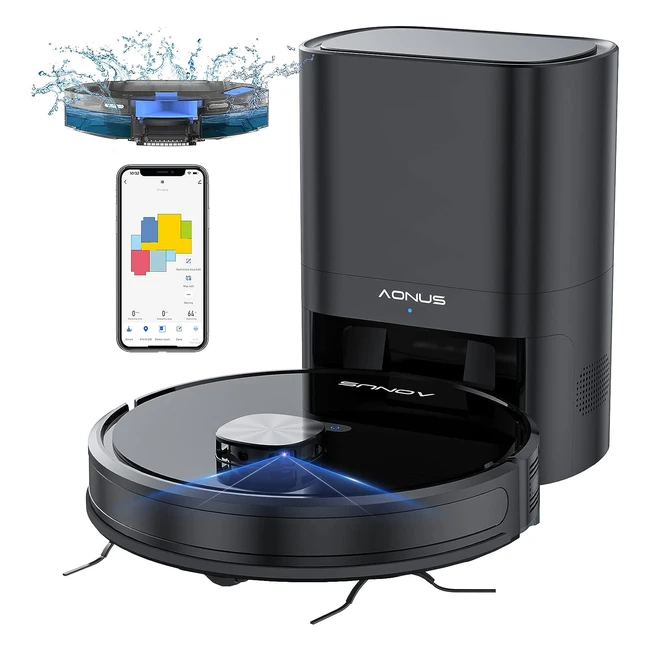 Aspirateur Robot Laveur Aonus i8 - Navigation Laser - Nettoyage Y-Type - Contrôle Wifi/App/Alexa
