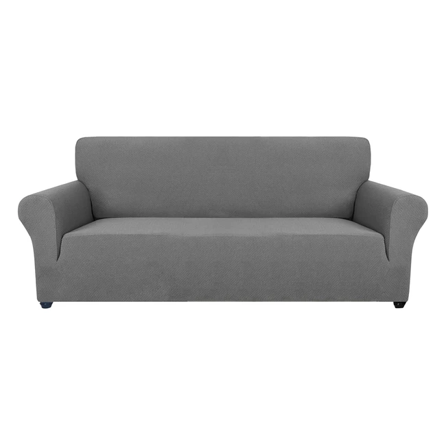 Housse Canapé 3 Places Extensible - Protection Chiens et Chats - Moderne Gris Clair