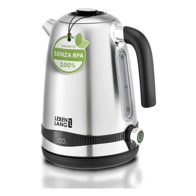 Bollitore Elettrico Acciaio Inossidabile 17L 2200W - Temperatura Regolabile - Silenzioso e con Display