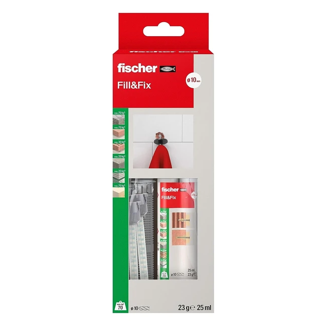 Fischer Fill & Fix - Reparaturmasse für Bohrlöcher und Möbelscharniere