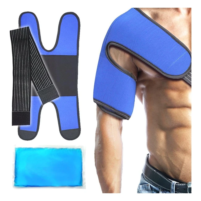 Bolsa Gel Hielo Hombro Reutilizable | Soporte Hombrera | Terapia Frío y Calor | Alivio Dolor Esguince Artritis | Uso Flexible