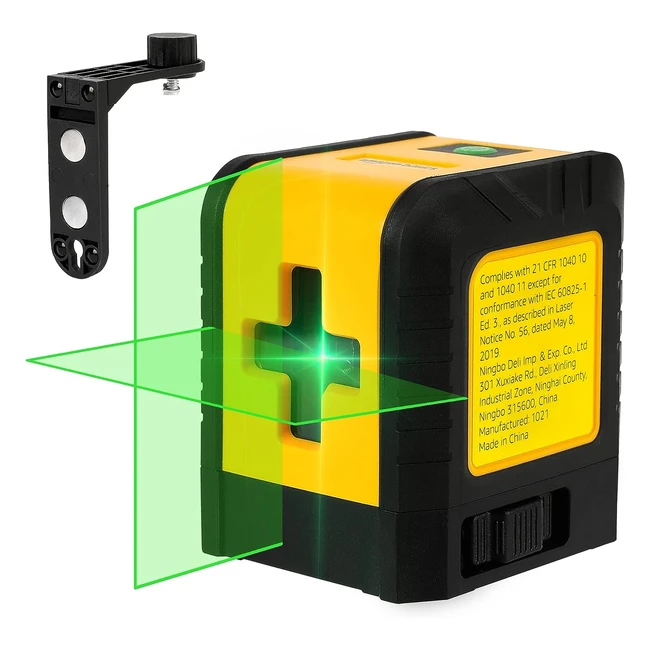 Niveau Laser Amazon Basics - Précision optimale pour carrelage, tableaux, fenêtres - Classe II 18m